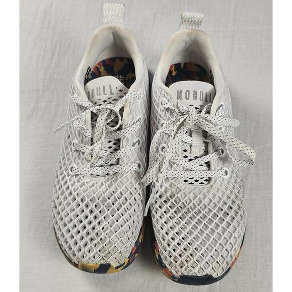 NOBULL Paint Mesh Running Shoes Womens Size 5 Cross Trainer Gym Road Sneakers - Picture 1 of 8
